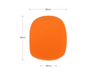 Generic KTV Karaoke DJ Handheld Microphone Foam Windscreen 5pcs Pack, Colorful Foam Covers for Noise Reduction, Compatible with Most Ball-type Microphones, 62mm Outer Diameter, Essential for (Orange)