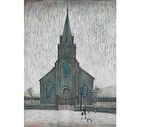 Generic L.S. Lowry Photo Print A4 Church wath brow Cleator Moor