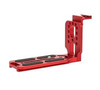 Generic L Shape CNC Metal Storage Case Plate for SLR Camera, Sturdy Universal Plate for Horizontal/Vertical, with Hot Shoe Mount, Red, 5.3x2x3.3in (Red)