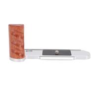 Generic L Shaped Lightweight Camera Metal L Bracket with Wood Handle for FM2 Camera Anodized Grip, Portable Handgrip for Smooth Control, Tripod Compatible, Rosewood Design (Silver)