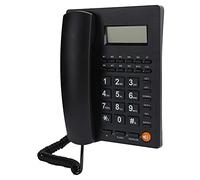 Generic L019 Corded Telephone with Large Buttons for Easy Dialing with Caller ID for Home Office and Hotel Black ABS 1 Unit