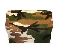 "GENERIC" Ladies Plain Printed Boob Tube Strapless Bandeau Elastic Stretch Bra Crop Top 8-26 (Green CAMO, XXL (20-22) UK)