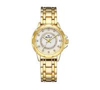 Generic Lady's Fashion Trend Star Studded Diamond Watch, Metal Case Band, Analog Wrist Watch (Gold, One Size)
