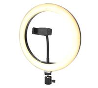 Generic Lamp Head LED Ring Light with 3 Dimming Modes for Nail Art Photography Live Streaming, No Ultraviolet Rays, for Beauty Makeup At Home - White/Warm White/Warm Light, 10.2in Diameter