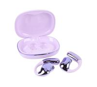 Generic Language Translator Earpieces Advanced 140 Languages Touch Screen Bluetooth Translation Headset Universal System Compatibility (Purple)