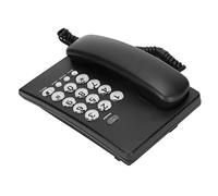 Generic Large Button Desktop Corded Telephone for Home Office Hotel, Remember Last Call, Multifunction Desk Phone for Elderly, ABS Material (Black)