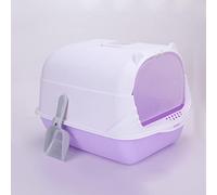Generic Large Capacity Enclosed Cat Litter Box with Odor Control for Comfortable Environment, Cat Pet Supplies for Big, PP Material (Free shovel + activated carbon deodorizing bag)
