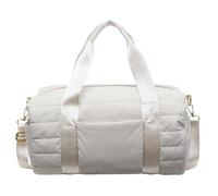 Generic Large Capacity Folding Travel Bag Dry & Wet Separation for Sports & Gym (White)