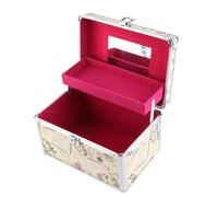 Generic Large Capacity Professional Makeup Organizer Case Eye-catching Metal Lock Design for Makeup Artists, Beauticians, Sturdy Aluminum Alloy Frame 1 * Case, Suitable for Eyelashes Extension Tools