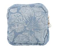 Generic Large Capacity Sanitary Napkin Storage Bag Light Blue Portable Period Pouch with Handle Multi-Function Makeup and Female Accessory Organizer for Travel and Daily Use