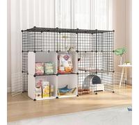 Generic Large Cat Cage Indoor - DIY Detachable Cat Playpen for Small Animals - Spacious Outdoor Enclosure for 1-3 Cats(147x75x110cm-A)