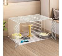 Generic Large Cat Cage Playpen - Indoor Cat Enclosure for Small Dogs and Cats, Detachable Metal Cat Cages, Easy to Clean, Ideal for 1-3 Cats
