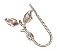 Generic Large Curtain Holdbacks Metal Tiebacks with Heavy-duty Easy to Mount Design, Decorative Rustic Leaf-shaped Curtain Hooks for Household Use in Offices and Closets