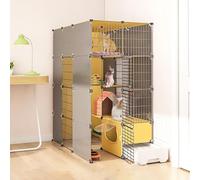 Generic Large Indoor Cat Cage with Litter Box - DIY Cat Playpen Enclosure for Small Animals - Spacious(75x141x147cm)
