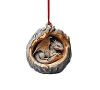 Generic Large Ornaments For Christmas Tree, Acrylic Animal Pattern 2D Acrylic Ornament, Owl Chicken
