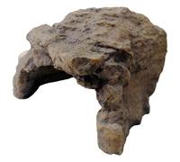 Generic Large Reptile Hide, Resin Snake Hideout with Floating Design for Ball Python, Realistic Rock Texture, Comfortable Resting Platform for Turtles, Suitable for Aquatic Environments, 5.9×4.7×3.1"
