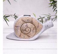 Generic Large Snail Solar LED Light Up Garden Woodstone Decorative Novelty Ornament