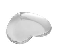 Generic Large Stainless Steel Heart Shaped Nail Art Palette, Professional Mixing Tray for Eyeshadow Nail Polish Foundation, Ideal for Individuals Families (Silver)