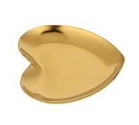 Generic Large Stainless Steel Heart Shaped Nail Art Palette, Professional Mixing Tray for Eyeshadow Nail Polish Foundation, Ideal for Individuals Families (Gold)