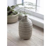 Generic Large Stone Ceramic Castello Bottle Stem Vase, Italian Style Bottle Vase, Textured Ceramic Bulb Vase, Glazed Beige Brown Round Decorative Bottle, Large Tall Stone Castello Bottle Vase