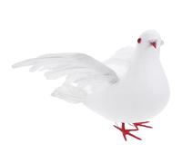 Generic Large White Winged Dove Artificial Decoration with Vivid Appearance and Easy Mounting, for Seasonal Displays and Engagement as Wedding Dove Birds Decor Statue