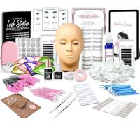 Generic Lash Eyelash Extension Kit - Professional Mannequin Head Training Set for Beginners with Online Course - Complete Eyelash Extension Practice Kit