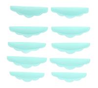 Generic Lash Pads, 5 Pairs Eyelash Perming Shield Pad Silicone Lash Supplies Eyelash Reusable Lift Set Makeup Tool (Green)