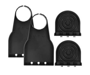 Generic Laundry Drip Catcher 2Pcs Plastic Cup Holders with Leak-Proof Foldable Tray for Washing Machine Softener Bottle Black Laundry Cleaning Organiser