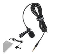 Generic Lavalier Microphone - Clip - Lapel Microphone | 3.5mm Auxiliary Omnidirectional Microphone | Black | for Interviews, Video, Conferencing | Built-in Microphone