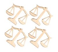 Generic Lawyer Justice Scale Brooch Pins 4 Pieces Gold Metal, Collar Badge for Student Events and Wedding Parties