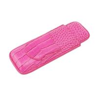 Generic Leather Cigar Holder Soft Portable Humidor for Father's Day or Anniversary with Front Pocket 2 Cigars (Pink)
