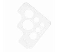 Generic Leather Craft Clear Acrylic Circle Template for Stitching + Leathercraft Tools for Quilting + Applicable Scene: Handmade Leather Wallets, Acrylic (A (Rounded Square))