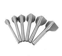 Generic Leather Craft V Shape Punch Belt End Cutter Made of Solid Steel for Leather Sewing, Tool for Wallet, Belt, Handbag, 6pcs, Silver Color