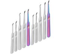 Generic Leather Edge Skiving Tool Set, Durable Stainless Steel Grooving Tool for Leather Crafting, Perfect for Projects, Includes 10 Pieces