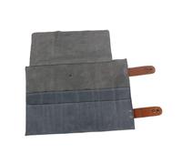 Generic Leather Hairdressing Bag Rolling Scissor Comb Pouch for Barbers Salon Styling Tools Organizer Compact Carrying Case