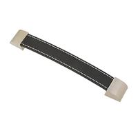 Generic Leather Pull Handle Cabinet Handle Drawer Pulls Door Leather Knob Furniture Pull Knob Classic Look with Materials Comfortable Hand Feel, Black, 180x25x20mm