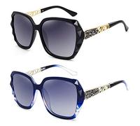 Generic LECKIRUT Sunglasses for Women Oversized Polarised UV Protection Vintage Designer Ladies Sunglasses