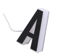 Generic LED House Number Outside Water Proof Modern Lighted Address Sign for Easy Home Locating, Suitable for Visitors Black Letter A