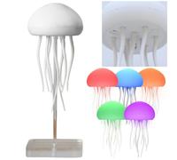 Generic LED Jellyfish Night Light, RGB Gradient Bedside Lamp, Voice Control, Jellyfish Atmosphere Table Lamp with Type-C Charging, Dancing Legs for Bedroom Living Room (Hanging Base)