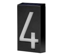 Generic LED Number Sign Light with Built-in Solar Panel, Energy Saving, Clear Numbers, Manual Control + Light Control for Room Doors Wall 1.6in Product Size (Number 4)