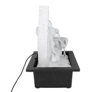 Generic LED Tabletop Fountain, Zen Meditation Waterfall with Crystal Ball, USB Plastic Ornament, Quiet Submersible Pump, Adjustable Water, Multicolor Lights, Compact Size