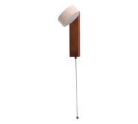 Generic LED Wall Sconce Oak Wood Travertine Stone with Rotatable Light Fixture + Travertine Shade, 180 Rotatable Design Flexible Corner Illumination for Entryway, Hallway, Bedroom (Walnut Color)