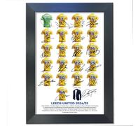 Generic Leeds United Autograph Signed 2024-2025 Season Reproduction Mounted Team Photo Framed 34 x 46cm A3 Print Black Frame #879