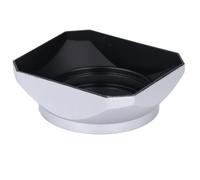 Generic Lens Hood for 40.5MM Digital Camera - Silver Retro Square Shade for Improved Image Quality and Protection