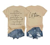 Generic Let Them Shirt, Mental Health T-Shirt, Khaki, Women's, Adult, Short Sleeve, T-Shirt, M, 1 count