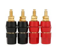 Generic Liaison Post of The Audio Connector Loudspeaker Set 4 Pcs for The Banana Socket Adapter, Suitable for 4 Mm Banana Caps, Connection Post at The Microphone Terminal, Sound Engineers