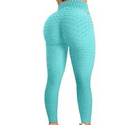 Generic Lift Leggings for Women Scrunch Bums Anti Cellulite Gym Leggings Ladies High Waisted Tummy Control Stretch Yoga Pants Honeycomb No See Through Running Leggings