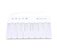 Generic Light Up Piano Keyboard Toy Interactive Musical Instrument with Colorful Keys and Sound Effects for Kids Ages 3 to 8 Portable and Educational ABS Plastic (White)
