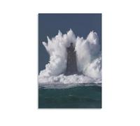 Generic Lighthouse Poster, Art Deco Nautical Maritime Wall Art, 20x30cm, Unframed/ Framed, Perfect for Bedroom, Dining Room, Living Room