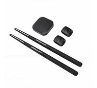 Generic Lightweight 3D Motion Sensing Electronic Drumsticks Kit Air Drumsticks with Foot Pedals for Office Garden Portable ABS (Black)